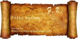 Foltz Kozima névjegykártya