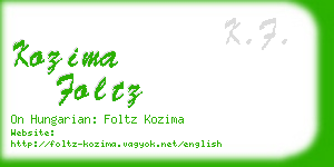 kozima foltz business card